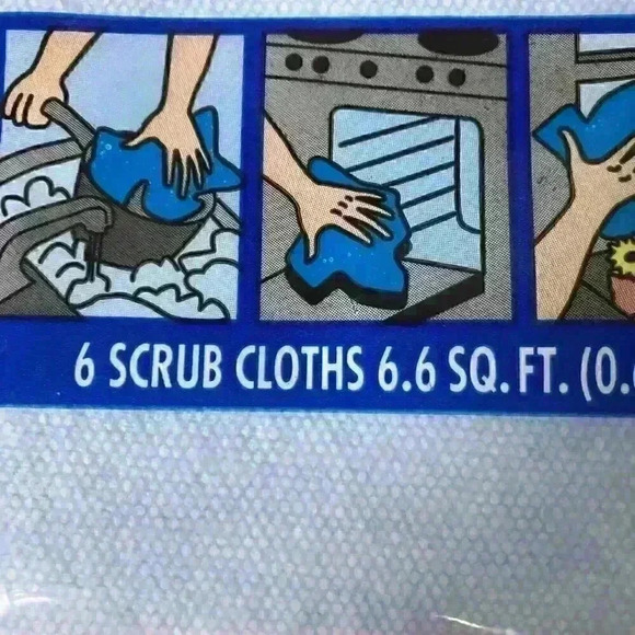 Vintage Kleenex Viva Scrub Cloths Reusable Wipes 6 Count Package New‎ - Picture 2 of 5